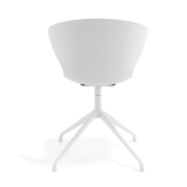 cadeira de reuniao branco branco base piramide plastico bracos fixos 5