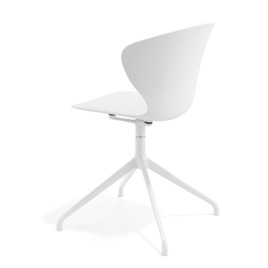 cadeira de reuniao branco branco base piramide plastico bracos fixos 6