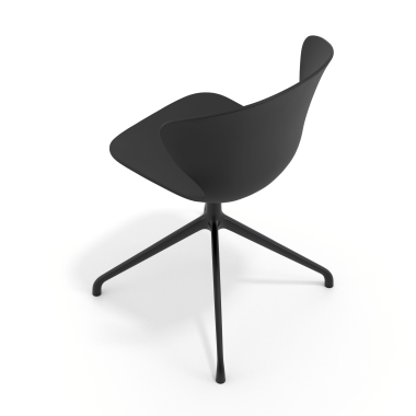 cadeira de reuniao preto preto base piramide plastico bracos fixos 7