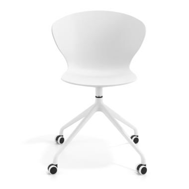 cadeira de reuniao branco branco com rodizios plastico bracos fixos 3