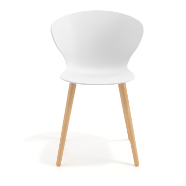 cadeira nordica branco pes de madeira plastico bracos fixos 3