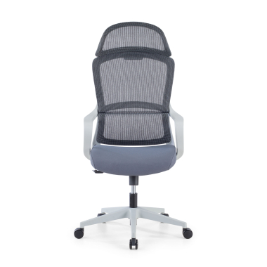 cadeira de escritorio branco cinzento nebula malha mesh bracos fixos apoio lombar apoio de cabeca 3