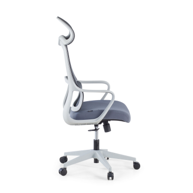 cadeira de escritorio branco cinzento nebula malha mesh bracos fixos apoio lombar apoio de cabeca 4
