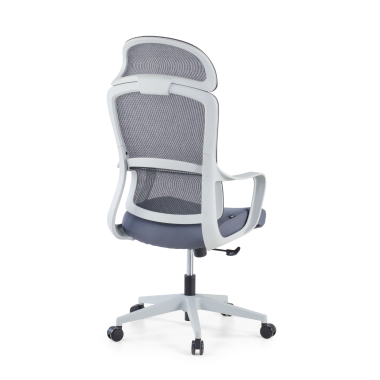 cadeira de escritorio branco cinzento nebula malha mesh bracos fixos apoio lombar apoio de cabeca 5