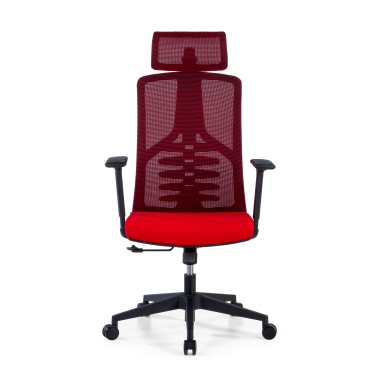 cadeira ergonomica vermelho quick malha mesh bracos regulaveis 3d apoio lombar apoio de cabeca 3