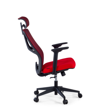 cadeira ergonomica vermelho quick malha mesh bracos regulaveis 3d apoio lombar apoio de cabeca 5