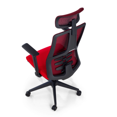 cadeira ergonomica vermelho quick malha mesh bracos regulaveis 3d apoio lombar apoio de cabeca 8