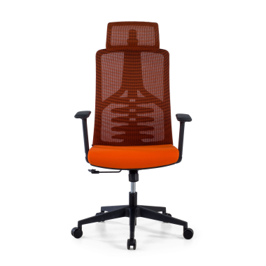 cadeira ergonomica laranja quick malha mesh bracos regulaveis 3d apoio lombar apoio de cabeca 3