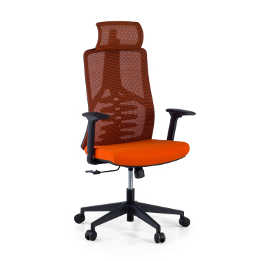 cadeira ergonomica laranja quick malha mesh bracos regulaveis 3d apoio lombar apoio de cabeca 1