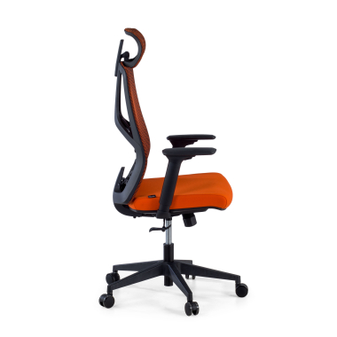 cadeira ergonomica laranja quick malha mesh bracos regulaveis 3d apoio lombar apoio de cabeca 4