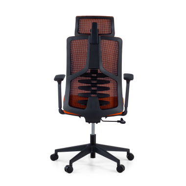 cadeira ergonomica laranja quick malha mesh bracos regulaveis 3d apoio lombar apoio de cabeca 7