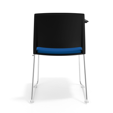 cadeira com palmatoria preto azul com pala de escrita estofada tecido sem bracos 4