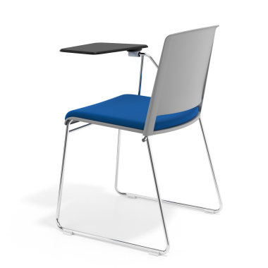 cadeira com palmatoria cinzento azul com pala de escrita estofada tecido sem bracos 5