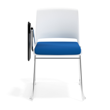 cadeira com palmatoria branco azul com pala de escrita estofada tecido sem bracos 6