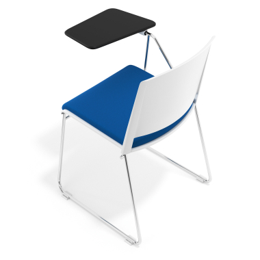 cadeira com palmatoria branco azul com pala de escrita estofada tecido sem bracos 7