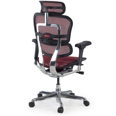 cadeira ergonomica vermelho estrutura negra red malha mesh bracos regulaveis 5d apoio de cabeca 6