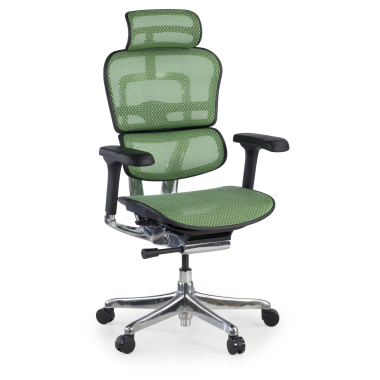 cadeira ergonomica verde estrutura negra red malha mesh bracos regulaveis 5d apoio de cabeca 1