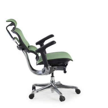 cadeira ergonomica verde estrutura negra red malha mesh bracos regulaveis 5d apoio de cabeca 5