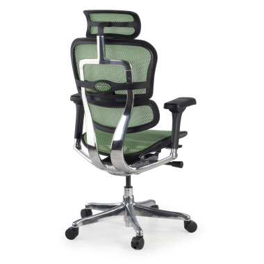 cadeira ergonomica verde estrutura negra red malha mesh bracos regulaveis 5d apoio de cabeca 6