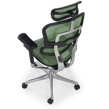 cadeira ergonomica verde estrutura negra red malha mesh bracos regulaveis 5d apoio de cabeca 8
