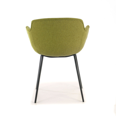 cadeira sala de espera preto verde 4 patas tecido bracos estofados 4