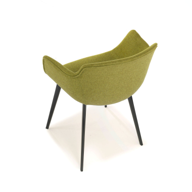 cadeira sala de espera preto verde 4 patas tecido bracos estofados 5