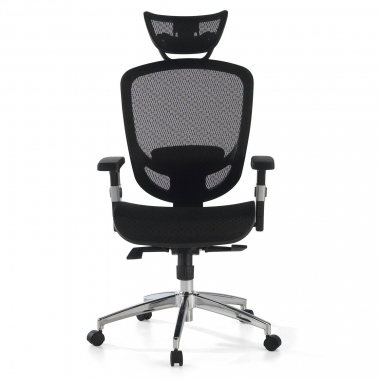 cadeira de escritorio preto flex malha mesh bracos moveis apoio lombar apoio de cabeca 3