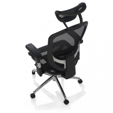 cadeira de escritorio preto flex malha mesh bracos moveis apoio lombar apoio de cabeca 4