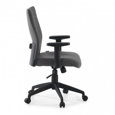 cadeira giratoria cinza kobe tecido bracos fixos apoio lombar 6