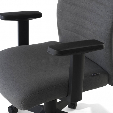 cadeira giratoria cinza kobe tecido bracos fixos apoio lombar 5