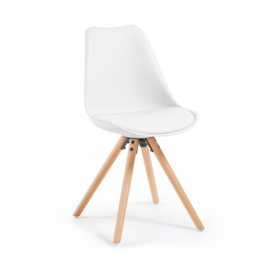 cadeira nordica branco cadeira patas de madeira plastico sem bracos 1