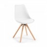 Cadeira nórdica Norway, design escandinavo, pés madeira