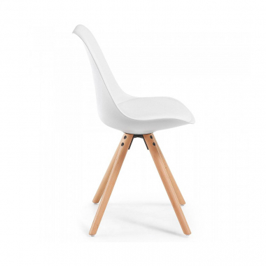 cadeira nordica branco cadeira patas de madeira plastico sem bracos 3