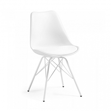 cadeira sala de espera branco cadeira pata metalica plastico sem bracos 1
