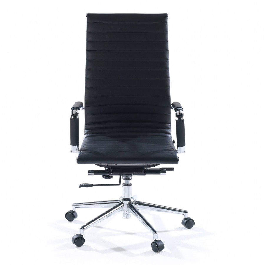 Cadeira Escritório Design Stilo, Estrutura cromada, encosto alto 210239 - (Outlet)