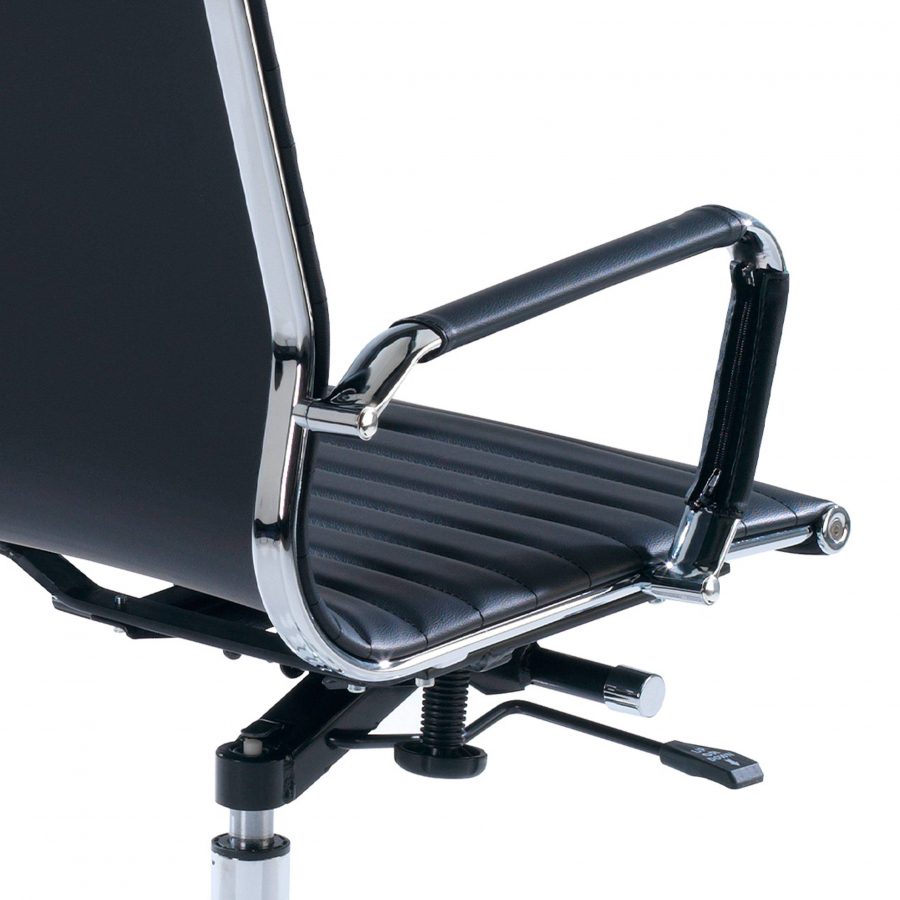 Cadeira Escritório Design Stilo, Estrutura cromada, encosto alto 210239 - (Outlet)