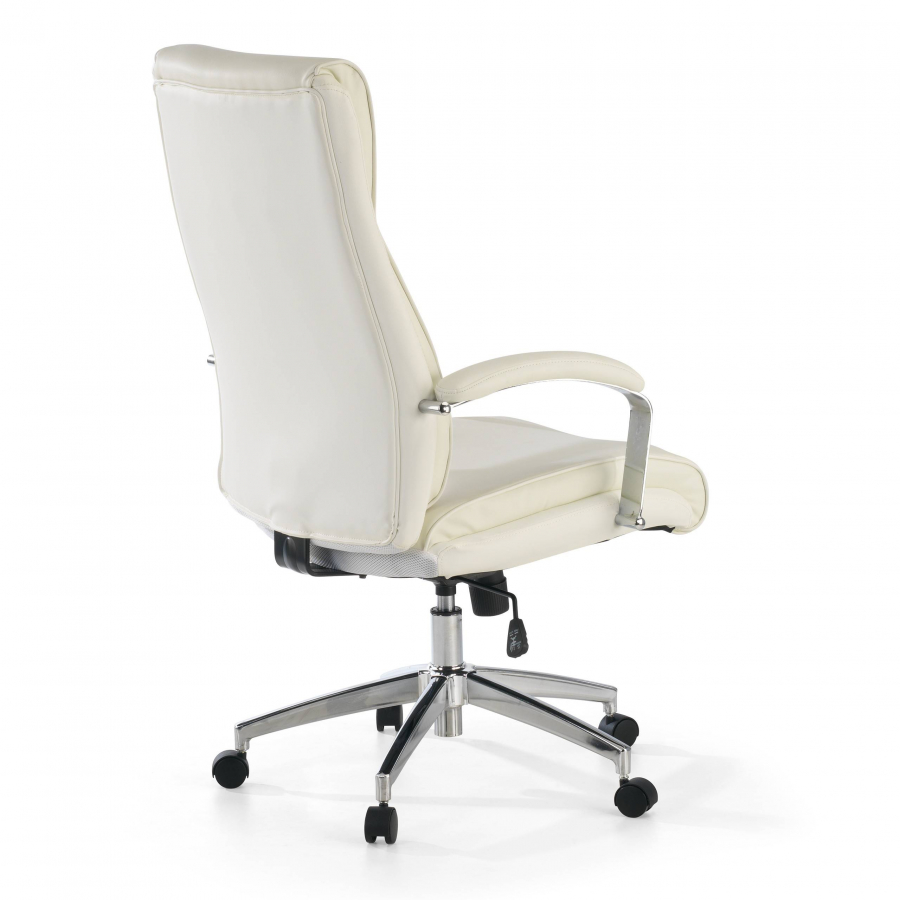 Cadeira Escritório Counter, resistente até 150 kg, fabricada em aço e couro 210240 - (Outlet)