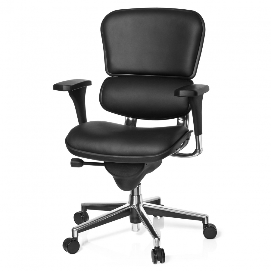 Cadeira de escritório Ergohuman pele natural, alumínio 210263 - (Outlet)