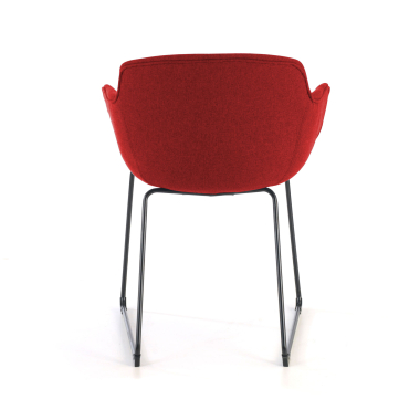cadeira sala de espera preto vermelho estrutura base patim malha mesh bracos fixos 4