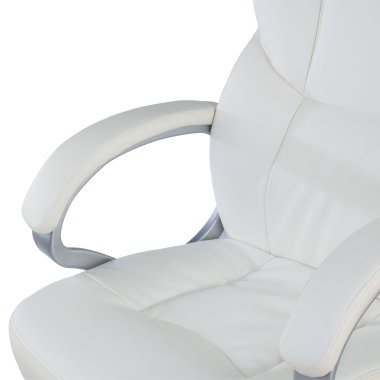 poltrona de escritorio branco kiel pele sintetica bracos estofados 8