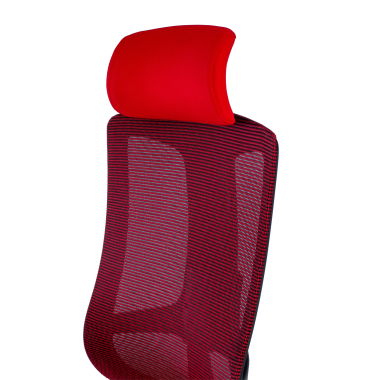 cadeira ergonomica vermelho estrutura negra malha mesh bracos regulaveis 3d apoio lombar apoio de cabeca 8