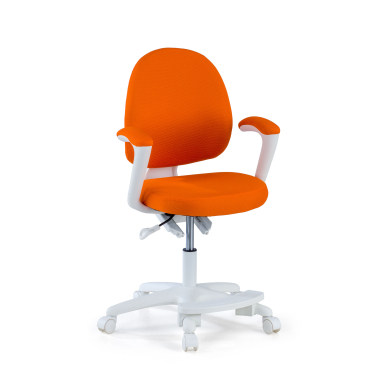 cadeira de secretaria para criancas laranja mickey tecido bracos fixos 1
