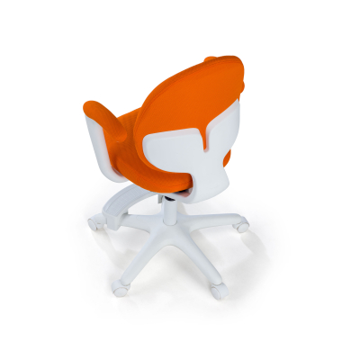 cadeira de secretaria para criancas laranja mickey tecido bracos fixos 7