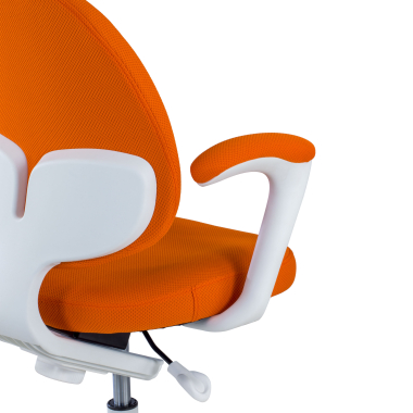 cadeira de secretaria para criancas laranja mickey tecido bracos fixos 9