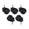 Conjunto de rodas Gaming 11x50mm, Revestimento de borracha
