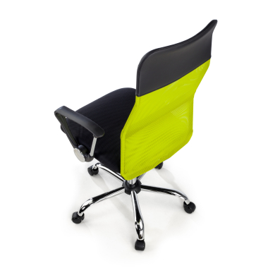 cadeira de escritorio verde nova malha mesh bracos fixos 8