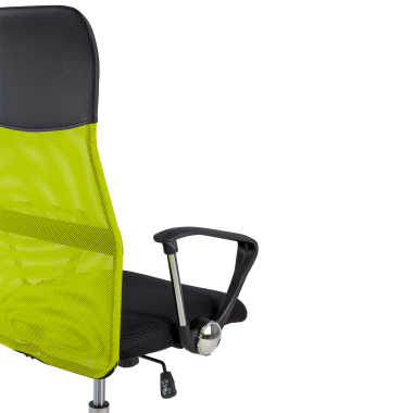 cadeira de escritorio verde nova malha mesh bracos fixos 6