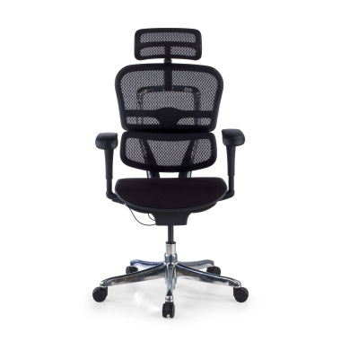 cadeira ergonomica preto estrutura negra assento estofado tecido bracos moveis apoio de cabeca 3