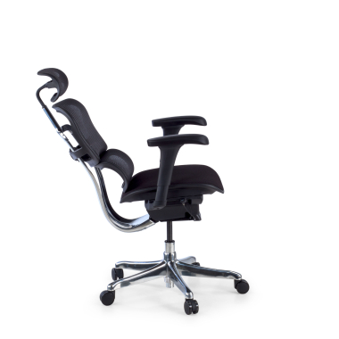 cadeira ergonomica preto estrutura negra assento estofado tecido bracos moveis apoio de cabeca 7