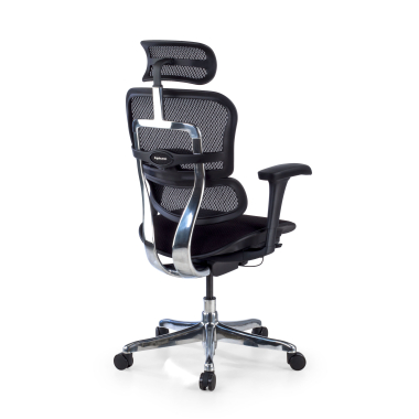 cadeira ergonomica preto estrutura negra assento estofado tecido bracos moveis apoio de cabeca 9